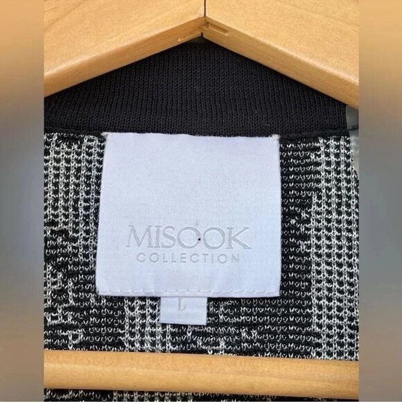 Misook "Snow Leopard" knit jacket Large - Picture 3 of 12